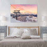 Skiing On Snowy Mountain Wall Art