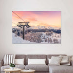 Skiing On Snowy Mountain Wall Art