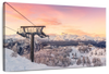 Skiing On Snowy Mountain Wall Art
