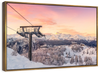 Skiing On Snowy Mountain Wall Art