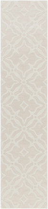 Fyffe Embossed Beige Wool Area Rug