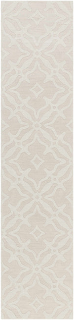 Fyffe Embossed Beige Wool Area Rug