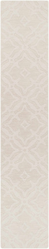 Fyffe Embossed Beige Wool Area Rug