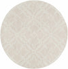 Fyffe Embossed Beige Wool Area Rug