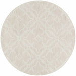 Fyffe Embossed Beige Wool Area Rug