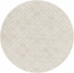 Fyffe Embossed Beige Wool Area Rug