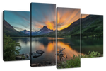 Swiftcurrent Sunset Lake Wall Art
