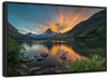 Swiftcurrent Sunset Lake Wall Art