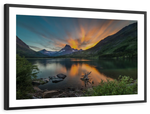 Swiftcurrent Sunset Lake Wall Art