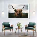 Open Field Highland Cow Wall Art