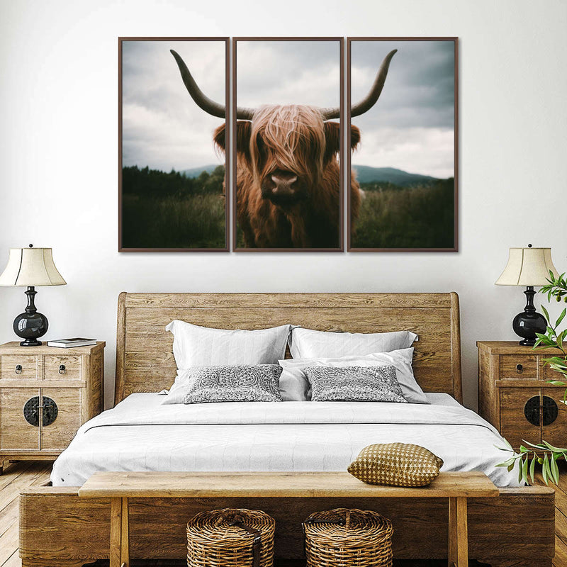 Open Field Highland Cow Wall Art