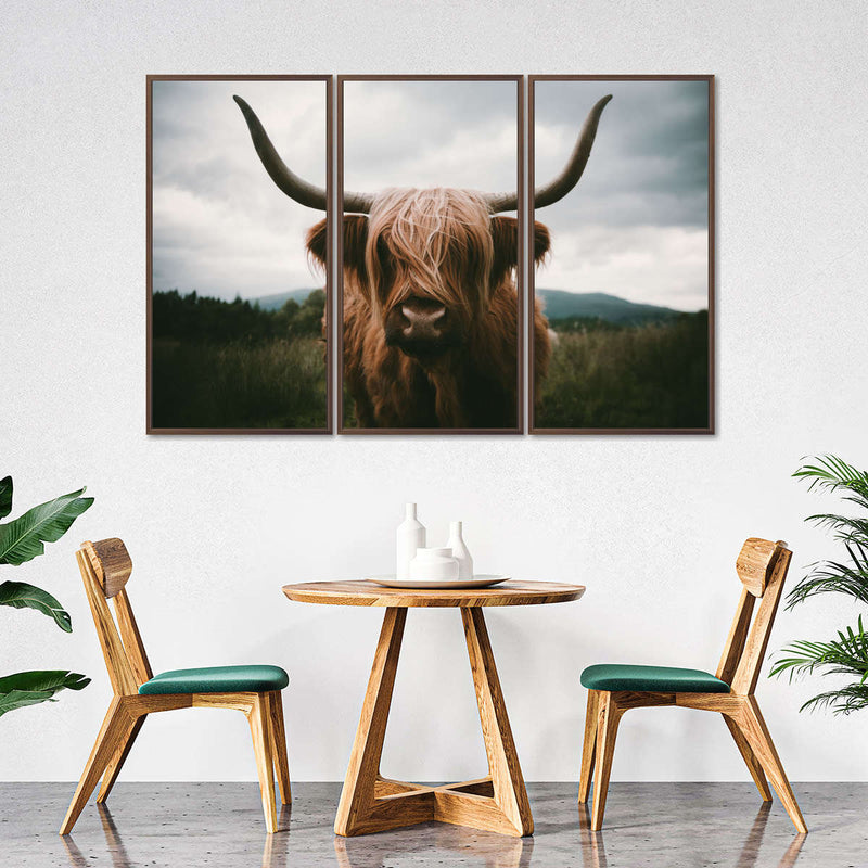 Open Field Highland Cow Wall Art