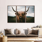 Open Field Highland Cow Wall Art
