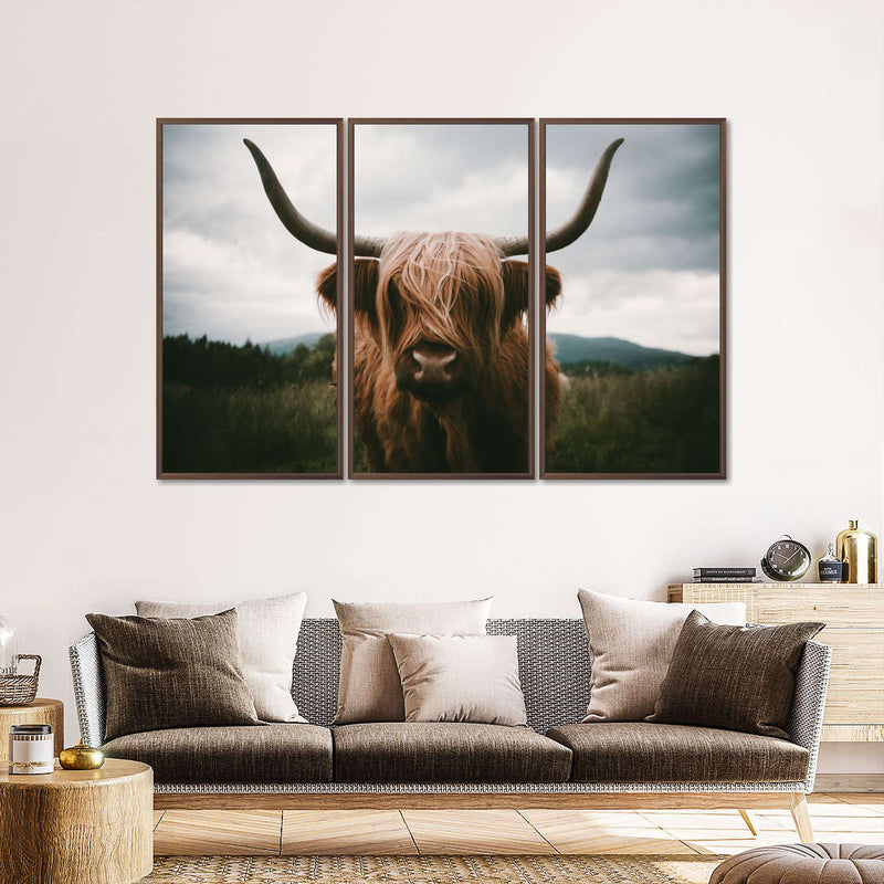 Open Field Highland Cow Wall Art
