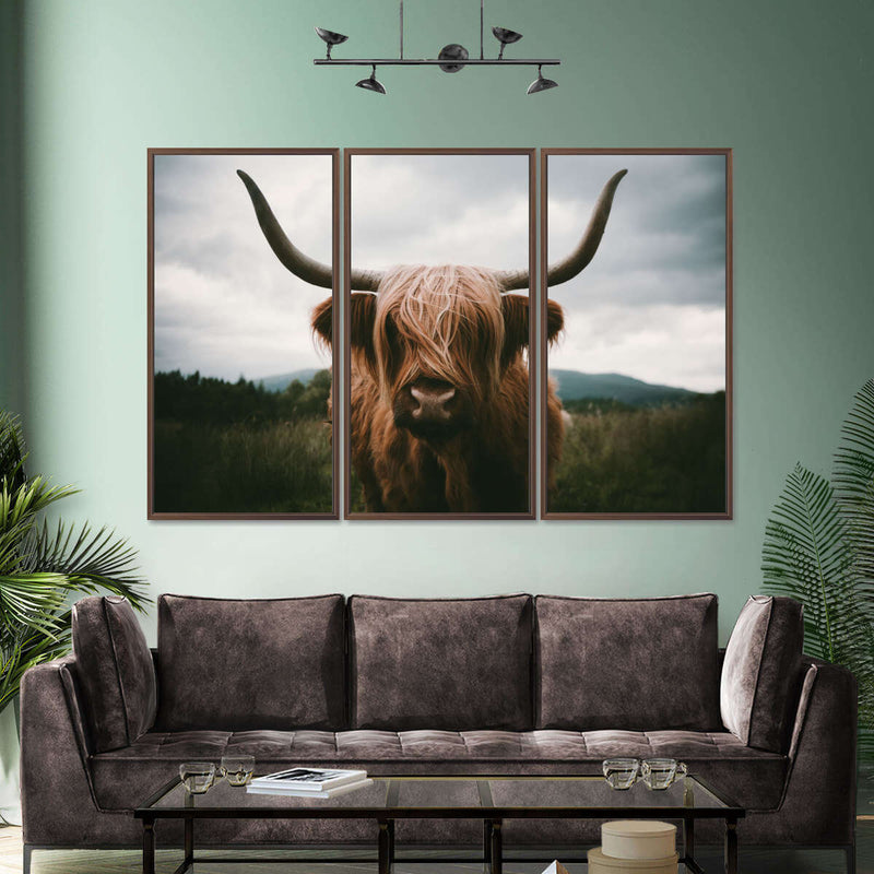 Open Field Highland Cow Wall Art