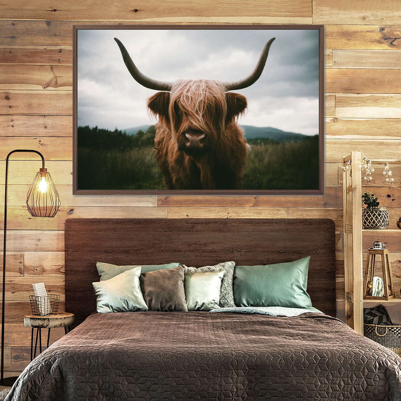Open Field Highland Cow Wall Art