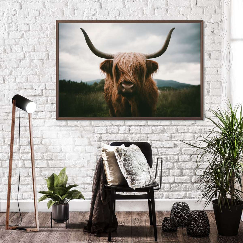 Open Field Highland Cow Wall Art