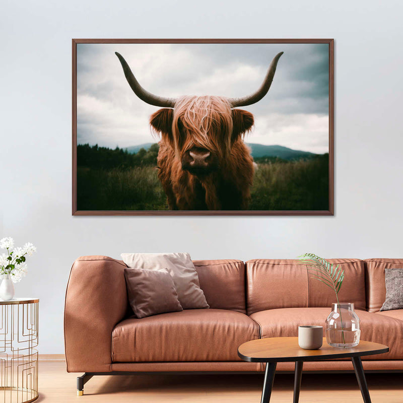 Open Field Highland Cow Wall Art