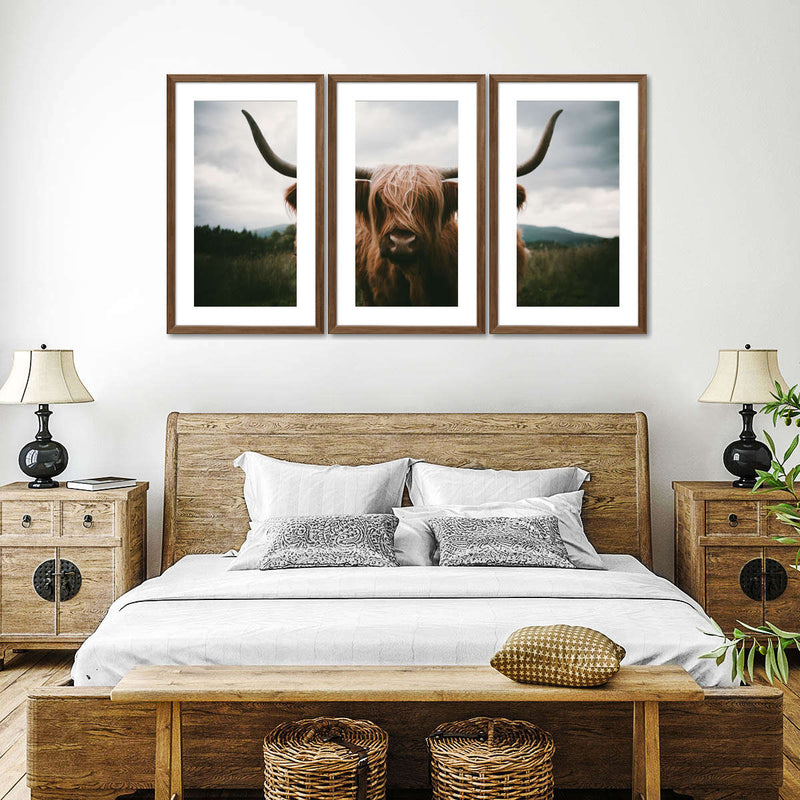 Open Field Highland Cow Wall Art