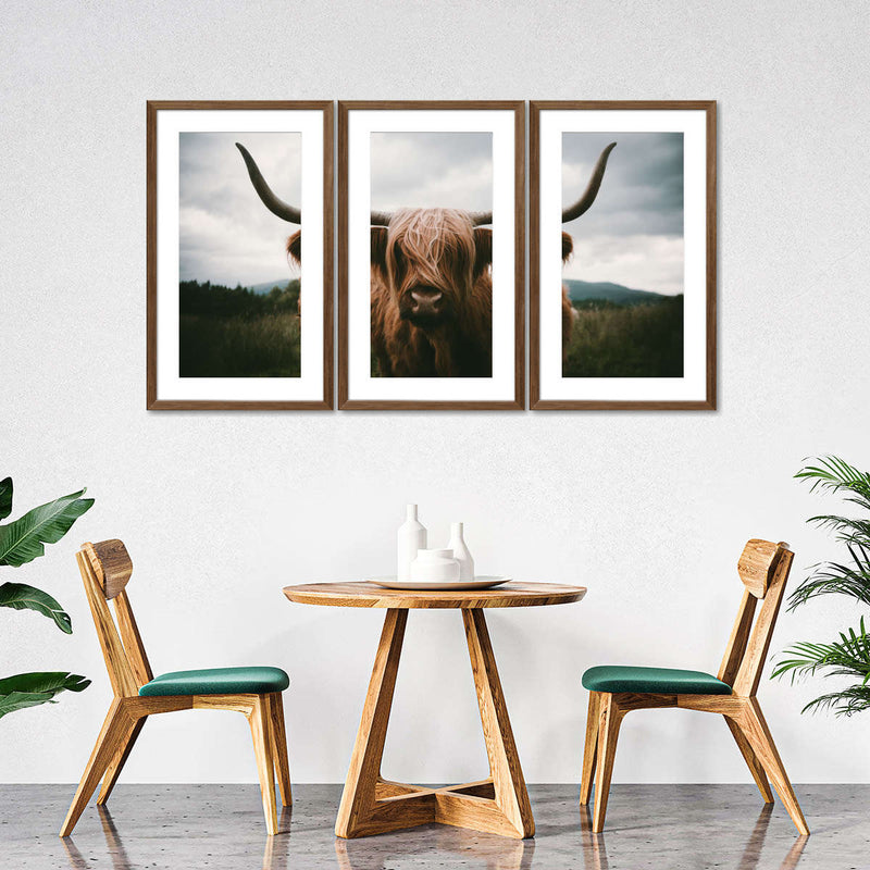 Open Field Highland Cow Wall Art