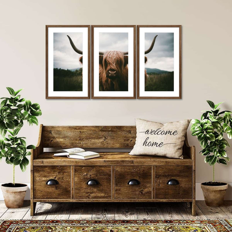 Open Field Highland Cow Wall Art