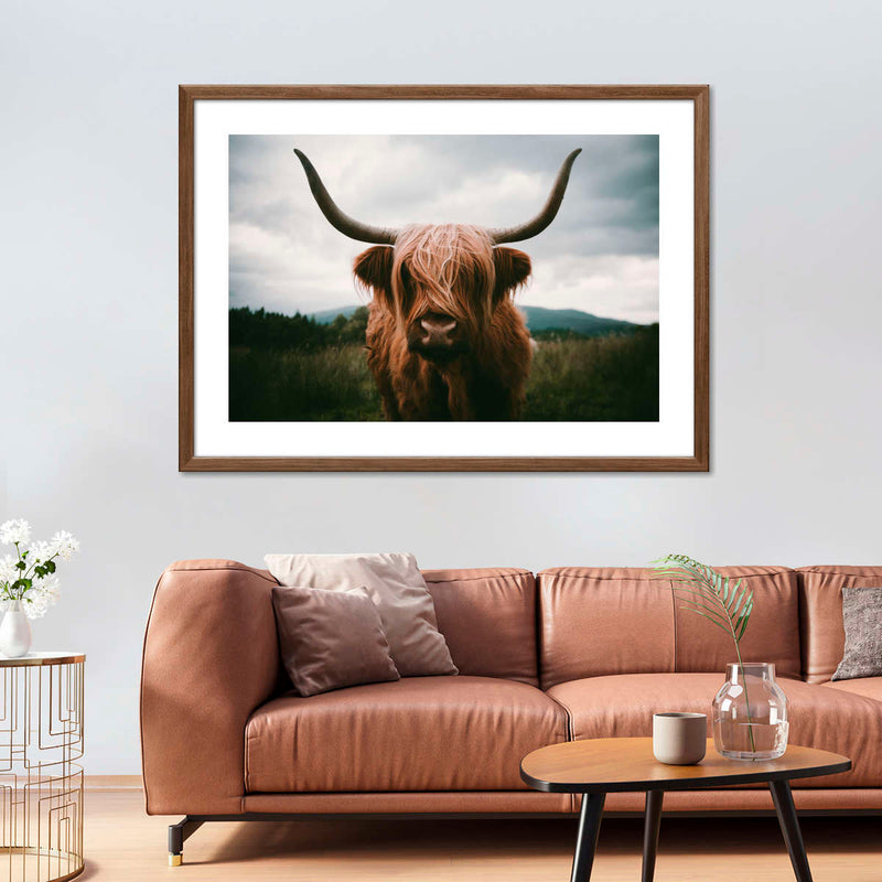 Open Field Highland Cow Wall Art