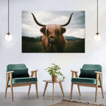 Open Field Highland Cow Wall Art