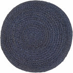 Kaumakani Jute Pouf in Dark Blue