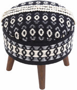 Oberkappel Black Ottoman