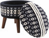 Oberkappel Black Ottoman