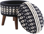 Oberkappel Black Ottoman