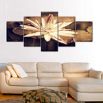 Sepia Lotus Flower Wall Art