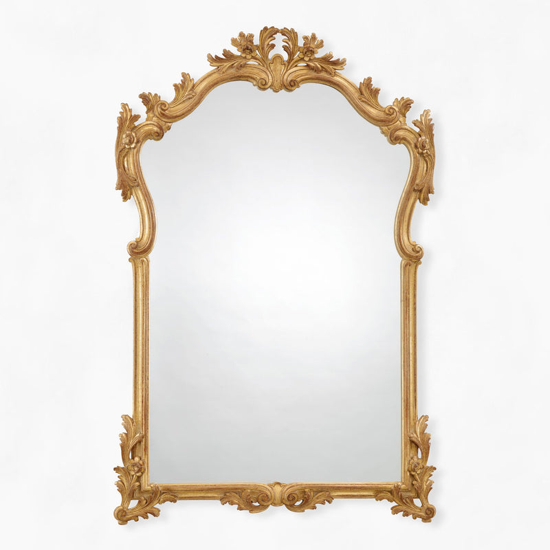Gold Italian wood mirror.
