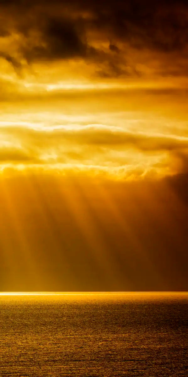 Golden Ocean Sky Wall Art