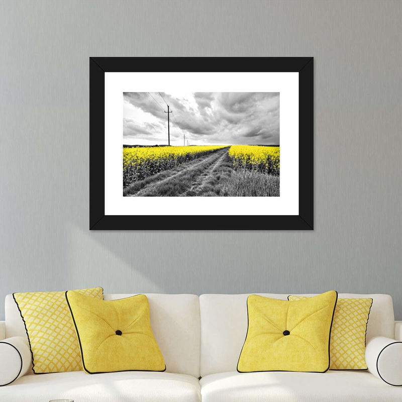 Pop Yellow Flower Field Wall Art