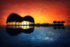Guitar Sunset Wall Art