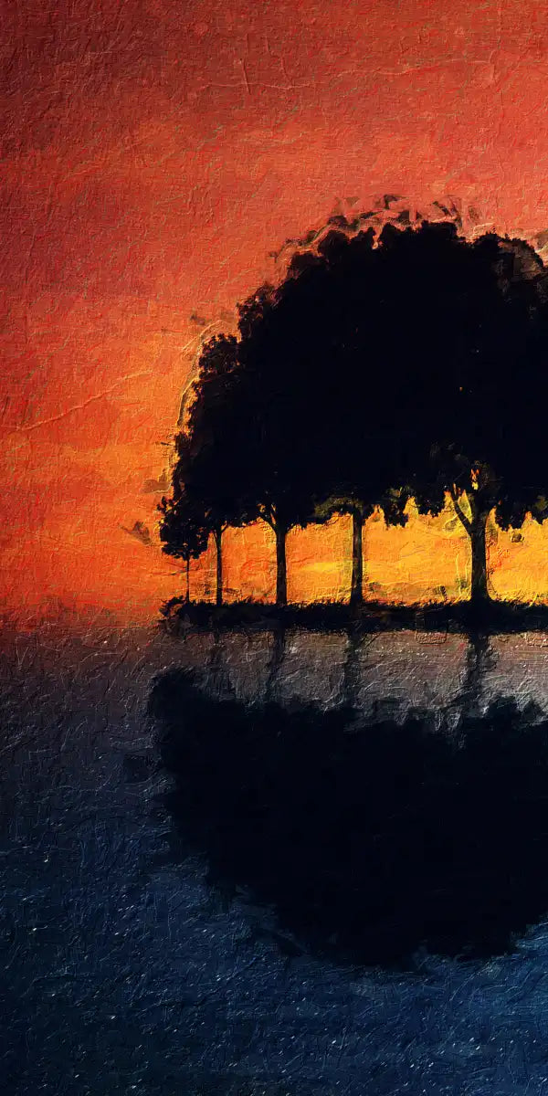 Guitar Sunset Wall Art