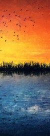Guitar Sunset Wall Art