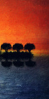 Guitar Sunset Wall Art