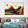 Textured Mountain Landscape Abstract Wall Art