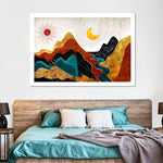 Textured Mountain Landscape Abstract Wall Art