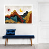 Textured Mountain Landscape Abstract Wall Art