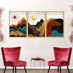 Textured Mountain Landscape Abstract Wall Art