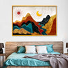 Textured Mountain Landscape Abstract Wall Art
