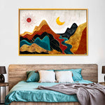 Textured Mountain Landscape Abstract Wall Art
