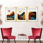 Textured Mountain Landscape Abstract Wall Art