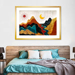 Textured Mountain Landscape Abstract Wall Art