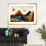 Textured Mountain Landscape Abstract Wall Art