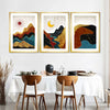 Textured Mountain Landscape Abstract Wall Art