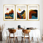 Textured Mountain Landscape Abstract Wall Art
